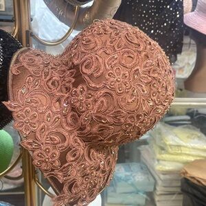 Embroidered Floral Pink Hat